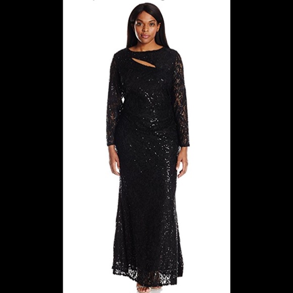 MARINA Dresses & Skirts - Marina long black lace all lined,NWT